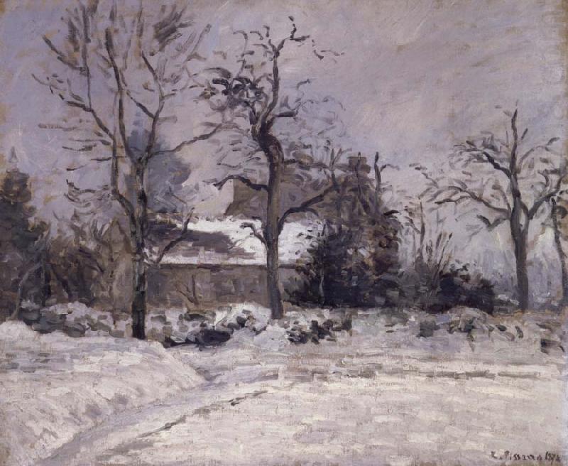 Piette-s house,Montfoucault in the snwo, Camille Pissarro